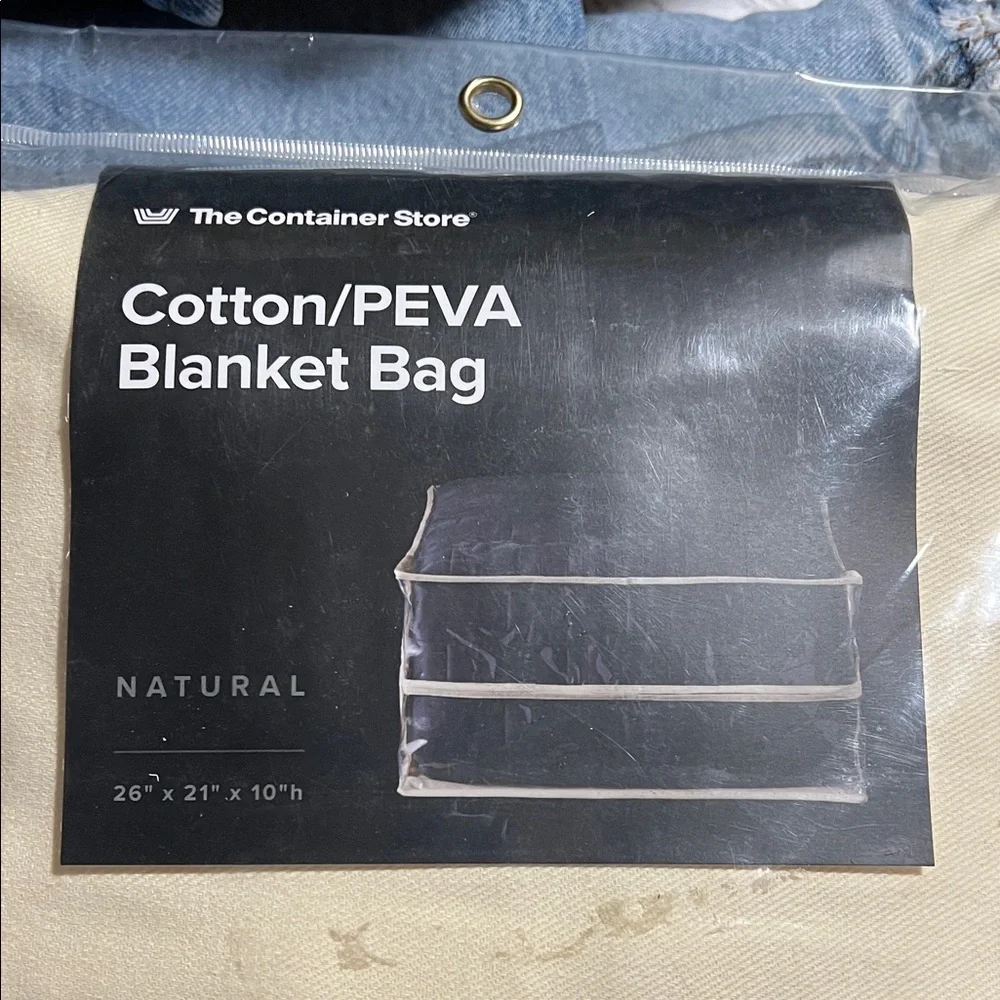 The Container Store Natural Cotton/PEVA Storage Bag